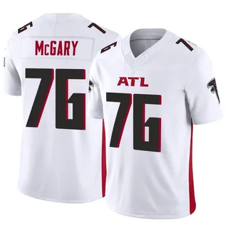 Men's Atlanta Falcons #76 Kaleb McGary Red 100th Season Limited