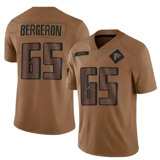 Matthew Bergeron Men's Nike White Atlanta Falcons Custom Game Jersey Size: 3XL